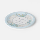 チューリップブルー結婚フローラ ペーパープレート (アングル)