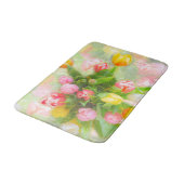 チューリップブーケのヴィンテージルック – フローラアート バスマット (アングル)