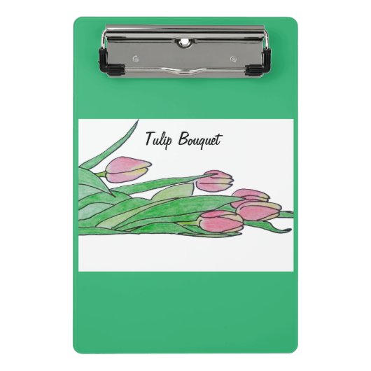 チューリップブーケの置き下げ ミニクリップボード (正面)