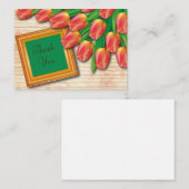チューリップブーケオン春ありがとう ノートカード (正面/裏面)
