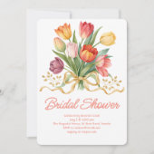 チューリップブーケブライダルシャワー 招待状 (正面)