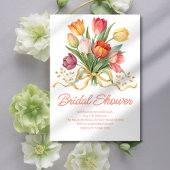 チューリップブーケブライダルシャワー 招待状