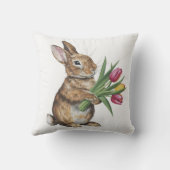 チューリップブーケ付きバニー クッション (裏面)