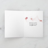 チューリップブーケ悔やみや弔慰 カード (内部)