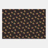 チューリップブーケ絵を描のオリジナルガーデンフラワーアート ラッピングペーパーシート (正面)