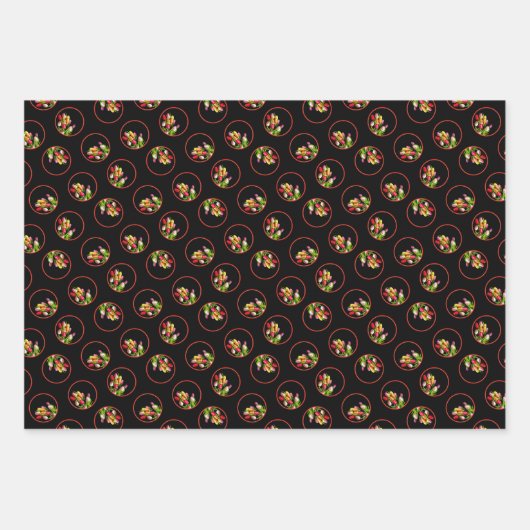 チューリップブーケ絵を描のオリジナルガーデンフラワーアート ラッピングペーパーシート (正面)