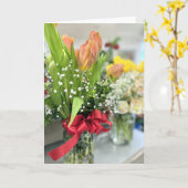 チューリップブーケ カード (黄色い花)