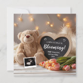 チューリップベビー発表ソーシャルメディア 招待状 (正面)