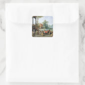 チューリップマニアの愚行の風刺 スクエアシール (バッグ)