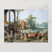 チューリップマニアの愚行の風刺 ポストカード (正面)