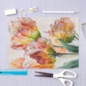 チューリップマニア4/6まぶしいオウムのチューリップデザイン 薄葉紙 (クラフト)