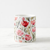 チューリップマパターン(の模様が)あるグ コーヒーマグカップ (中央)