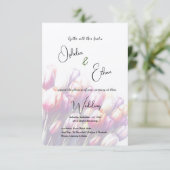 チューリップミニマリストパープル 招待状 (スタンド正面)