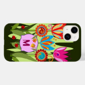 チューリップモノグラムの付き春 Case-Mate iPhoneケース (裏面 (横))