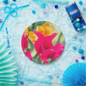 チューリップユニークプレート ペーパープレート (パーティー)