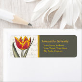 チューリップラバーズレッドフラワー差出人住所ラベル ラベル (インサイチュ)