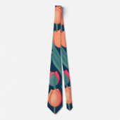 チューリップレトロカラフルパタパーソナライズされたーン ネクタイ (正面)