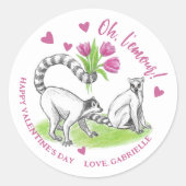 チューリップロマンチックな愛のプリンおもしろいとルフランスのマー ラウンドシール (正面)