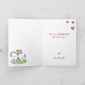 チューリップロマンチックな愛バレンタインとルおもしろいマー シーズンカード (内部)