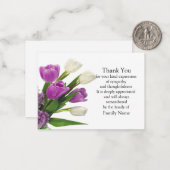 チューリップヴィンテージ花サンキューカード ノートカード (正面/裏面インサイチュ)