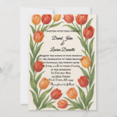 チューリップヴェイルフォト結婚式招待状 招待状 (正面)