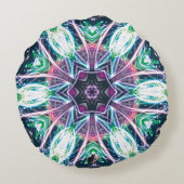 チューリップ万華鏡のように千変万化するパターン ラウンドクッション (裏面)
