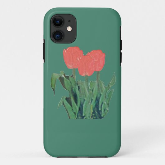 チューリップ三赤 Case-Mate iPhoneケース (裏面)