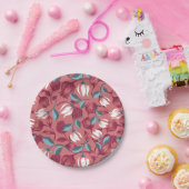 チューリップ交響曲：花柄 ペーパープレート (パーティー)