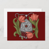 チューリップ付きオニルジェクのカザフ風の装飾 ポストカード (正面/裏面)