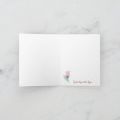 チューリップ付きノートカお洒落ード カード (内部)