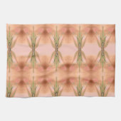 チューリップ付きピンクタオル キッチンタオル (横)