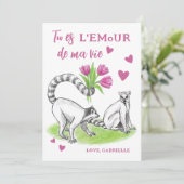 チューリップ付きルムールロマンチックな愛おもしろい引用文 シーズンカード (スタンド正面)