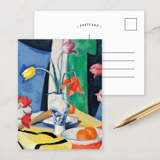 チューリップ付き静物詩 | サミュエル・ジョン・ペプレ ポストカード