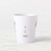 チューリップ入りピッチャー・セラミック カフェラテマグ (正面)