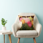 チューリップ及びバラの枕 クッション (椅子)