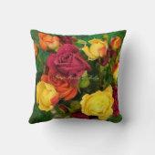 チューリップ及びバラの枕 クッション (裏面)