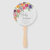 チューリップ喜び鮮やかフローラ赤ちゃんシャワー ハンドファン (正面)