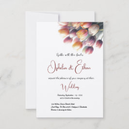 チューリップ夏と春 モダン 招待状