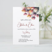 チューリップ夏と春 モダン 招待状 (スタンド正面)