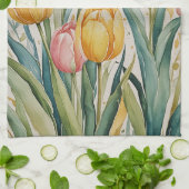 チューリップ夢想 キッチンタオル (折り畳み)