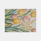 チューリップ夢想 フリースブランケット (正面(横))