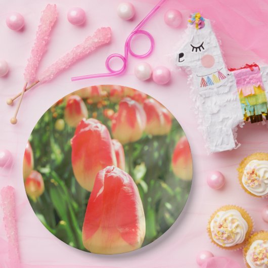 チューリップ天国プレート ペーパープレート (パーティー)