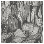 チューリップ崩壊黒 ファブリック (クローズアップ)