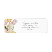 チューリップ差出人住所ラベル ラベル (正面)