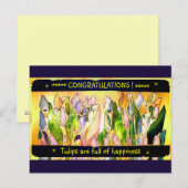 チューリップ広場 お祝い ポストカード (正面/裏面)