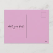 チューリップ復活祭のフィールドにバニーの耳を持つパグ シーズンポストカード (裏面)