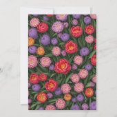 チューリップ愛の情熱の永遠の一結婚致 – 招待状 (裏面)