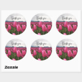 チューリップ感謝していステッカー ラウンドシール (シート)