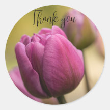 チューリップ感謝していステッカー