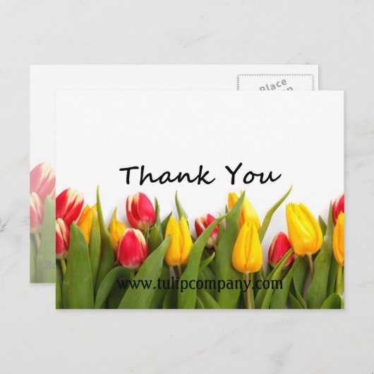 チューリップ感謝してい – カスタマイズ可能なポストカード ポストカード (正面/裏面)